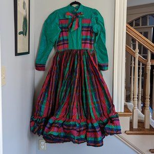 Green Mexican Style Flamenco Dress